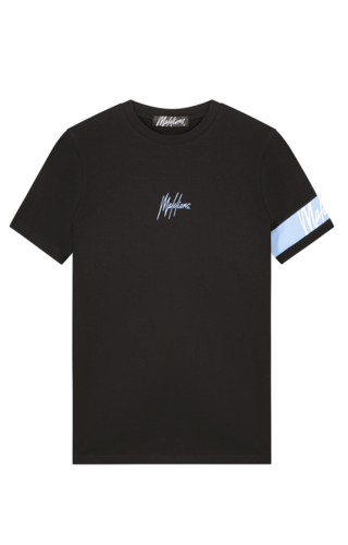 Malelions Men Captain T-Shirt - Black/Vista Blue Malelions Men Captain T-Shirt - Black/Vista Blue