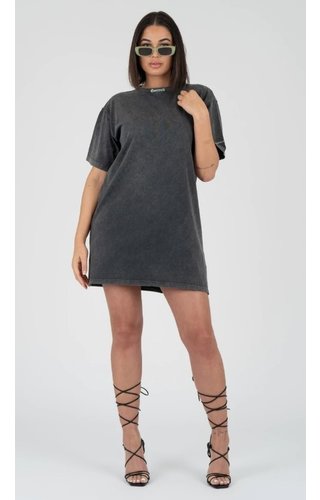 Quotrell Miami T-Shirt Dress  Acid Grey/ Mint 