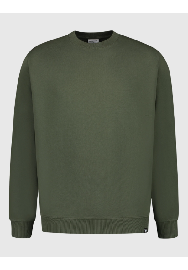 PW Organic Rough Triangle Sweater- Army Green