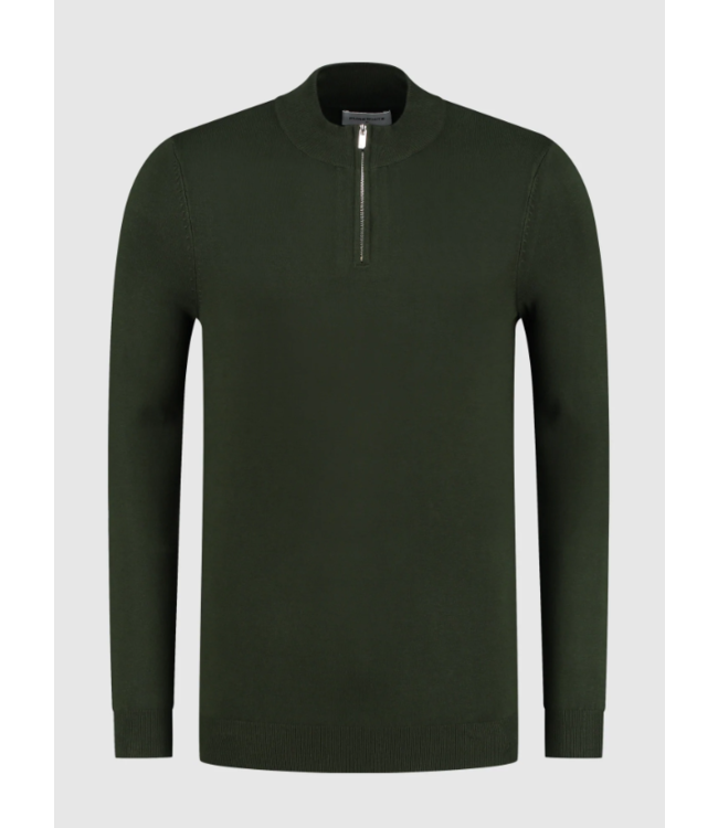 Pure Path PW-Essential Knit Half Zip - Army Green