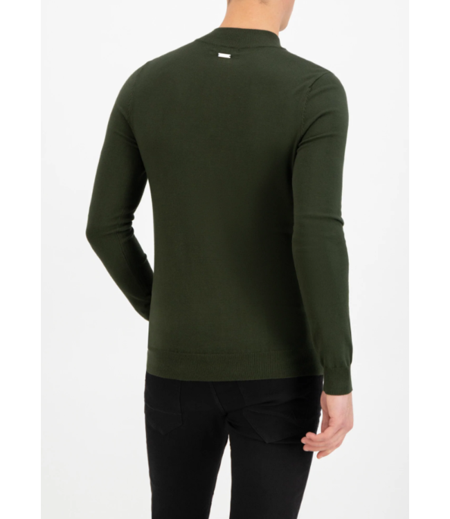 Pure Path PW-Essential Knit Half Zip - Army Green