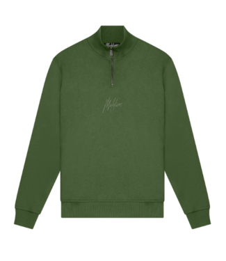 Malelions M2-SS23-19 Malelions Men Turtle Half Zip - Forest Army