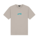 Quotrell Global Unity T-Shirt - Taupe/Neon Aqua Quotrell Global Unity T-Shirt - Taupe/Neon Aqua