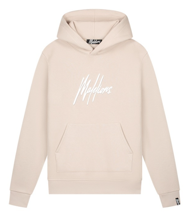 Malelions Malelions Men Duo Essentials Hoodie Signature Beige