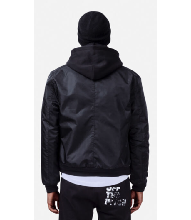 Off The Pitch OTP233080 Reversible Bomber Jacket - Black