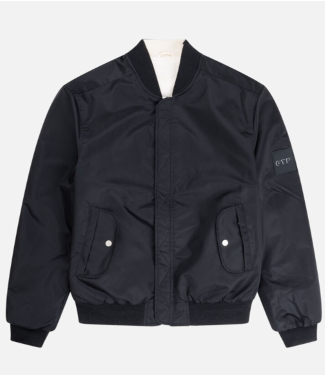 Off The Pitch OTP233080 Reversible Bomber Jacket - Black