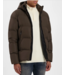 Purewhite Purewhite  Detachable Hood Puffer Jacket Brown | Regular Fit