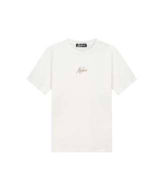 Malelions Malelions MM1-SS24-09 Men Striped Signature T-Shirt - Off-White/ Taupe