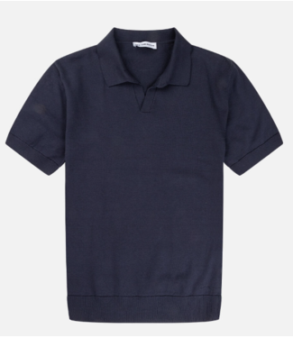 Off The Pitch Smart Knitted Polo Navy OTP241051