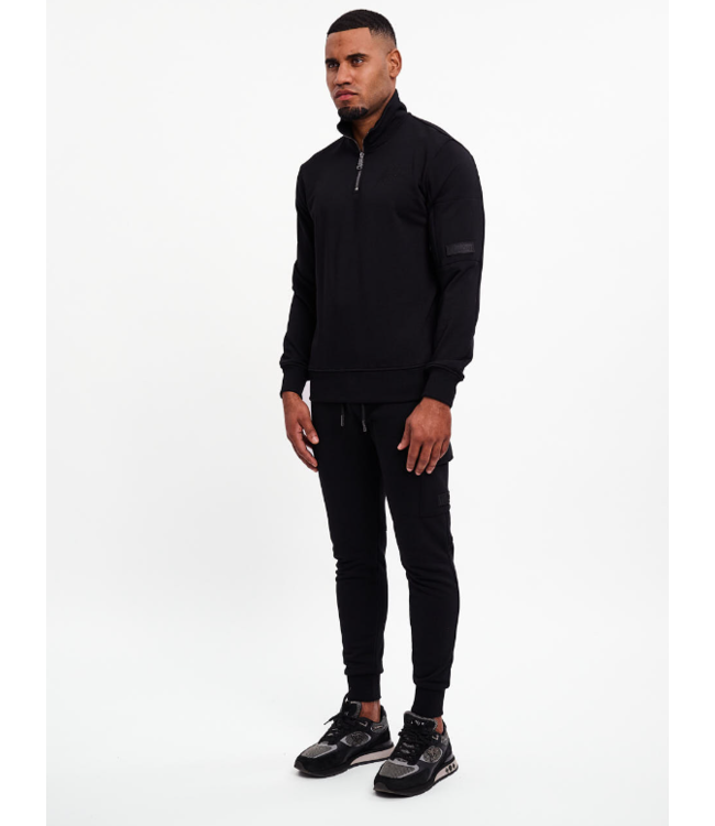 Malelions Men Pocket Quater Zip / Black