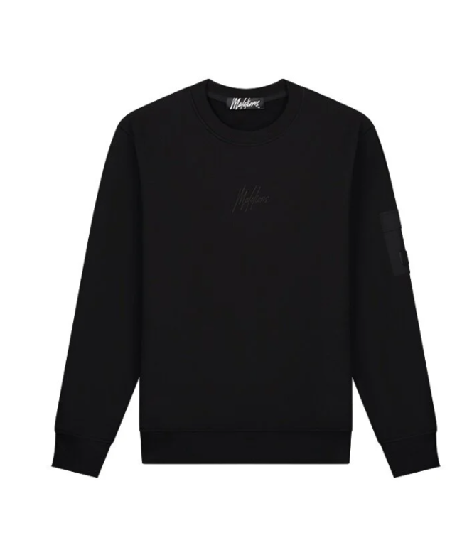 Malelions Malellions Men Nylon Pocket Sweater Black/Dark Grey