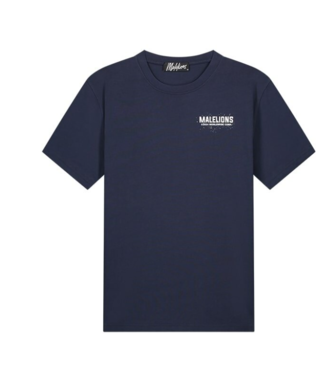 Malelions Malelions MM2-SS24-35  Men Worldwide Paint T-Shirt - Navy