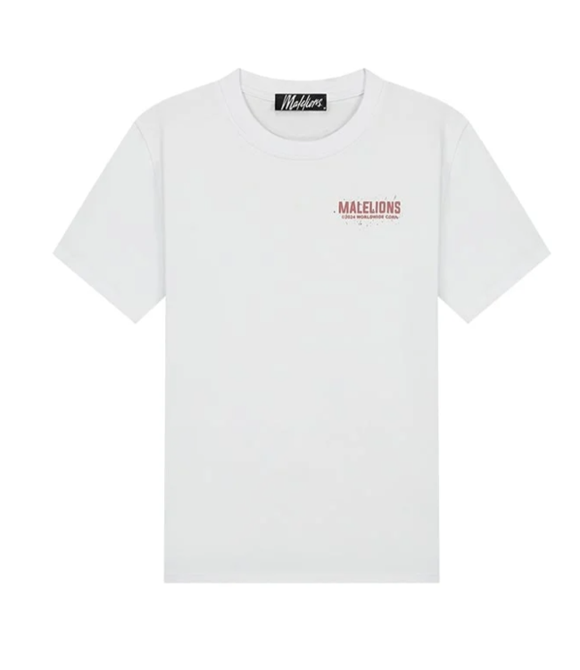 Malelions Malelions Men Worldwide Paint T-Shirt - White