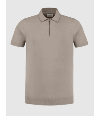 pure path PW 24010804 Halfzip Knitwear Polo /Taupe