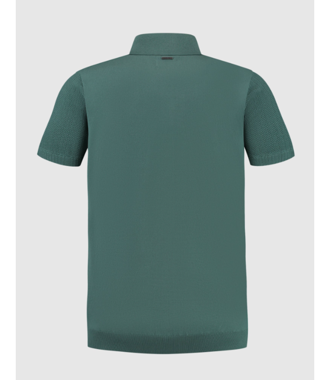 Pure Path PW 24010809 Structure Knitwear Polo /Faded Green