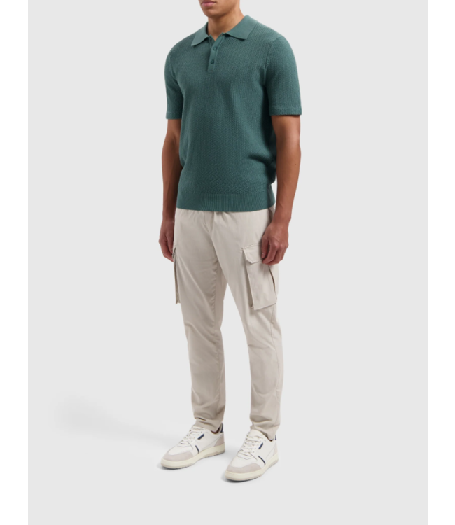 Pure Path PW 24010809 Structure Knitwear Polo /Faded Green