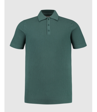 pure path PW 24010809 Structure Knitwear Polo /Faded Green