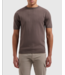Pure Path PW 24010808 Vertical Striped Knitwear T-Shirt / Brown