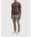 Pure Path PW 24010808 Vertical Striped Knitwear T-Shirt / Brown