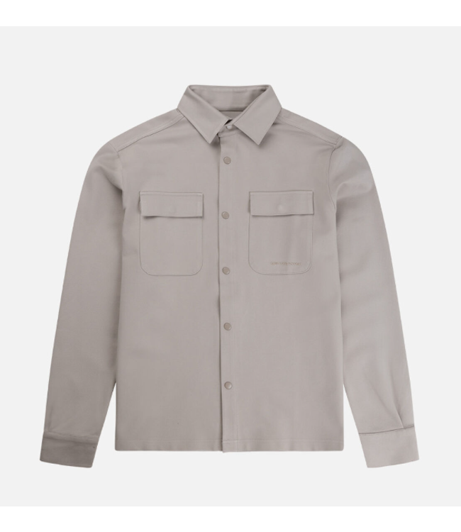 Off The Pitch OTP241035 Smart Interlock Overshirt- Silver Lining