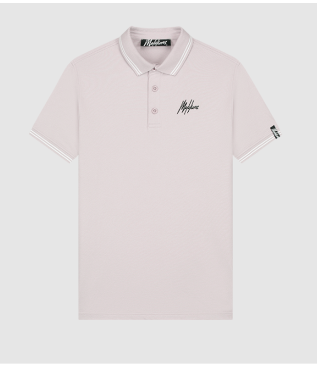 Malelions Malelions Men Signature Polo Taupe/White