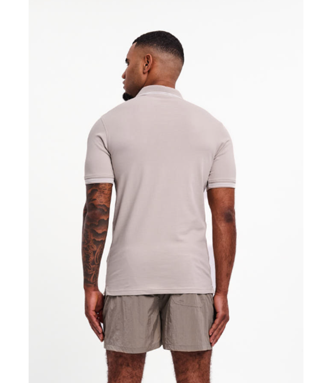 Malelions Malelions Men Signature Polo Taupe/White