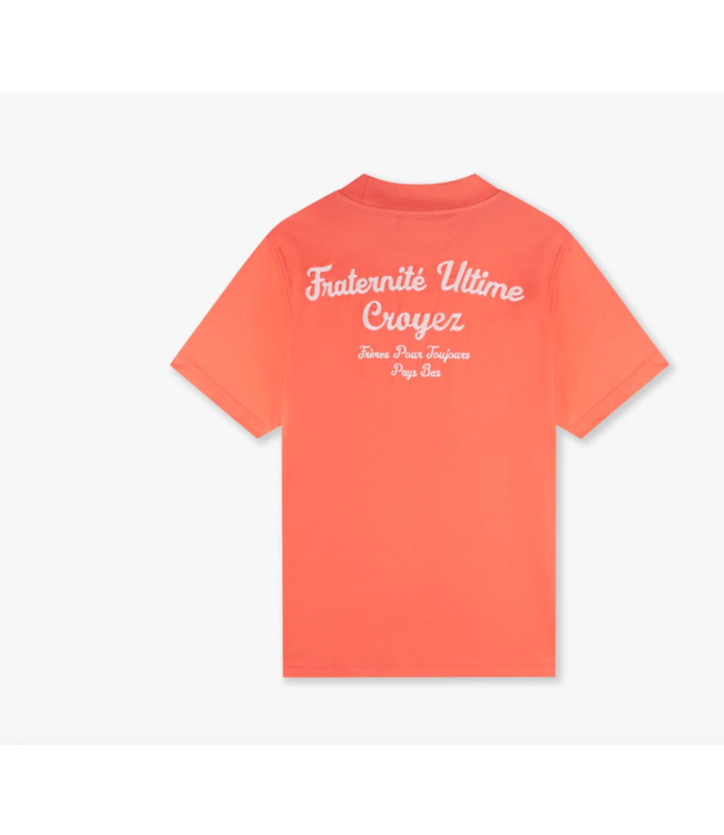 Croyez Croyez Feres T-Shirt -Coral/White