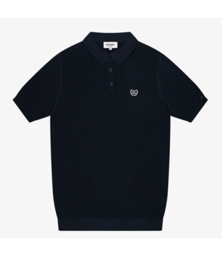 Quotrell Quotrell Jay Knitted Polo -Navy/Off White