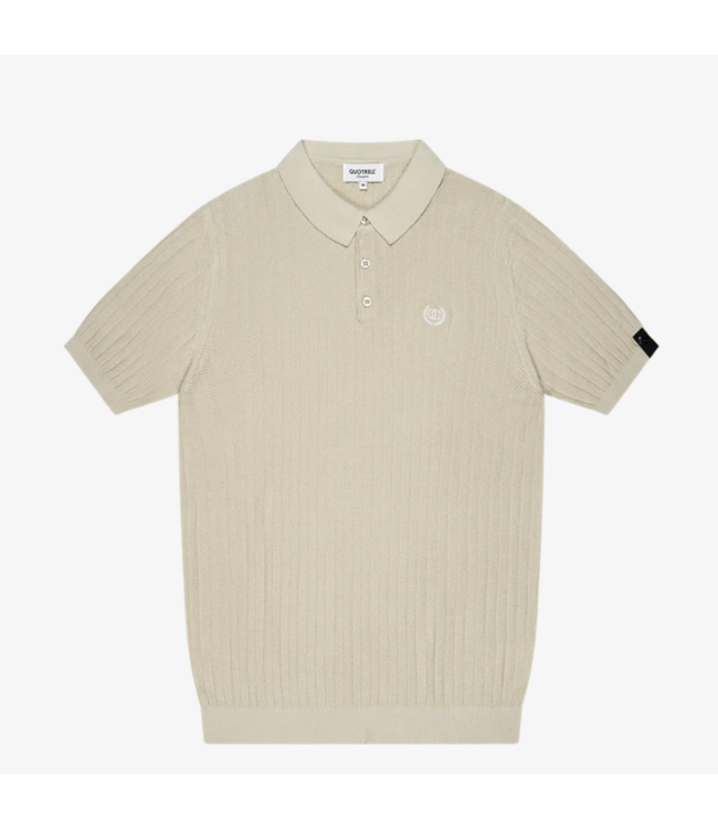 Quotrell Quotrell Jay Knitted Polo - Stone/Off White