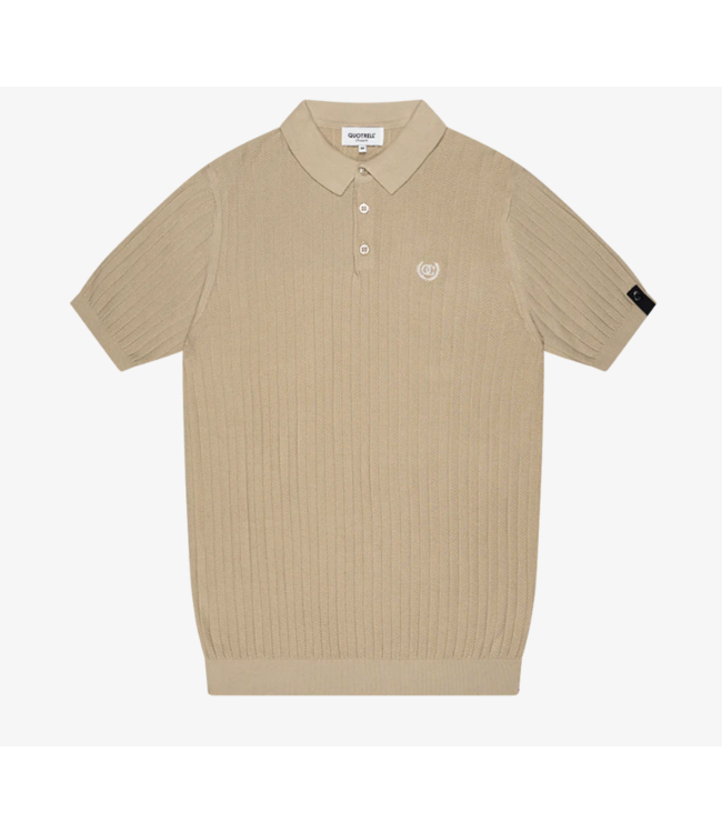 Quotrell Quotrell Jay Knitted Polo - Beige/Off White