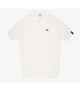 Quotrell Quotrell Jay Knitted Polo - Off White /Black