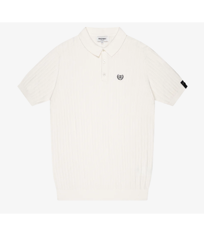 Quotrell Quotrell Jay Knitted Polo - Off White /Black