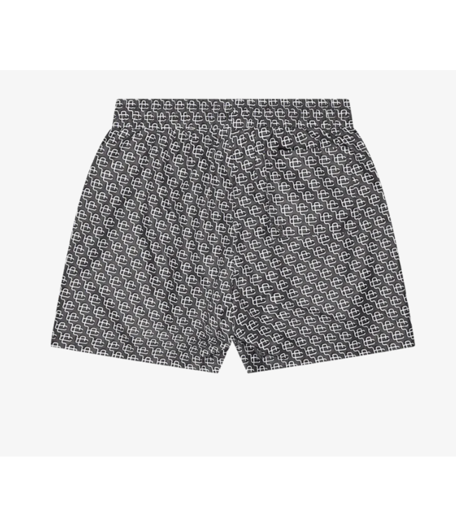 Quotrell Quotrell Monogram Swimshorts - Antrhacite/White