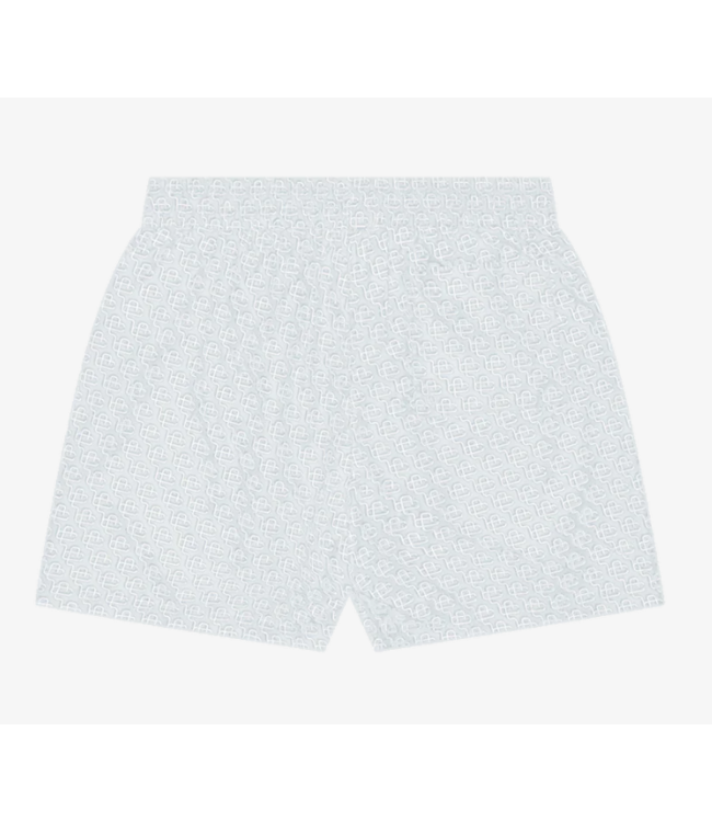 Quotrell Quotrell Monogram Swimshorts / Light Blue/White
