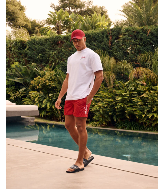 Malelions Malelions MM3-SS24-13 Split Swim Short - Red / Grey