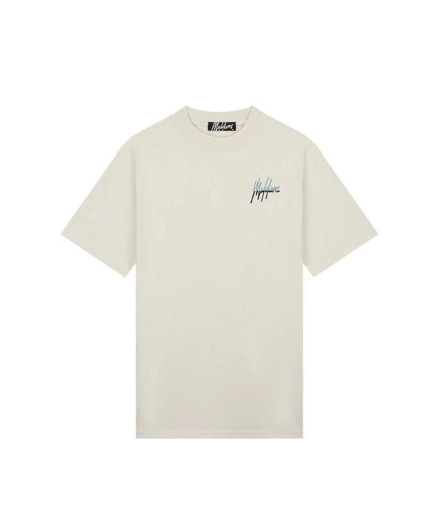 Malelions Malelions MM3-SS24-09 Men Split T-Shirt - Off - White / Light Blue