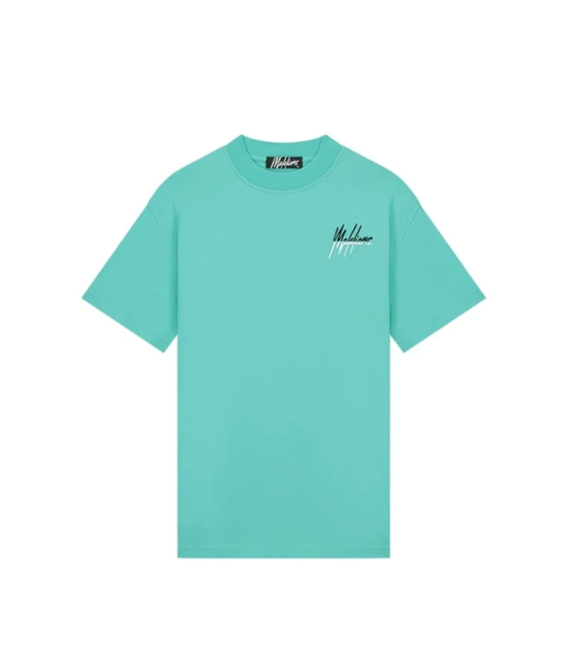 Malelions Malelions MM3-SS24-09 Men Split T-Shirt - Turquoise / Black