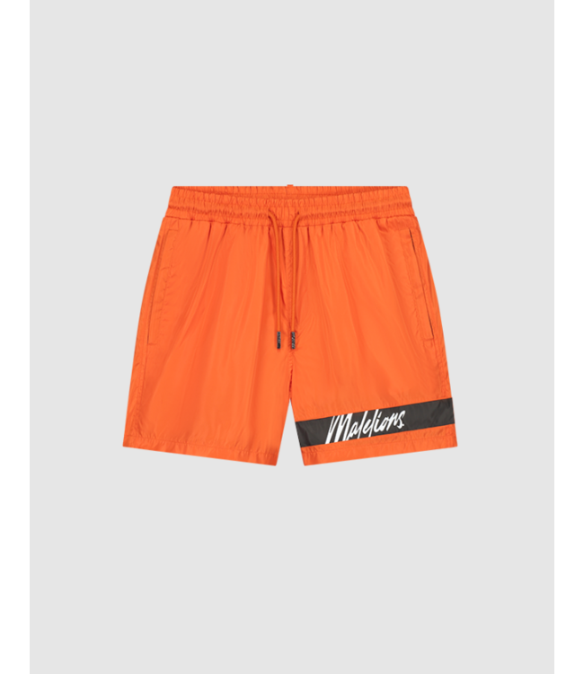 Malelions Malelions Men Captain Swim Shorts - Orange/Antra