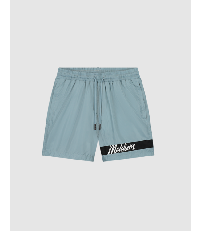 Malelions Malelions Men Captain Swim Shorts - Light Blue / Black