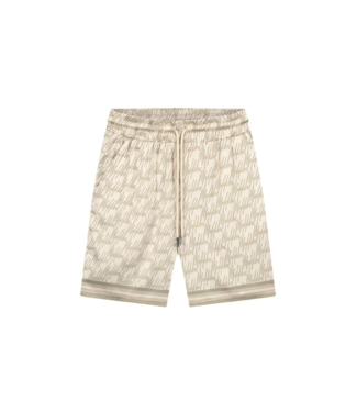 Malelions Malelions Men Resort Monogram Shorts Beige/Off Wite