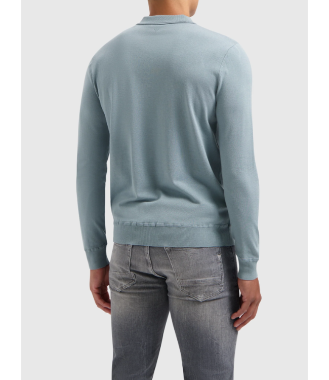 Pure Path Pure Path Halfzip Polo Knitwear 24030806 Blue Grey