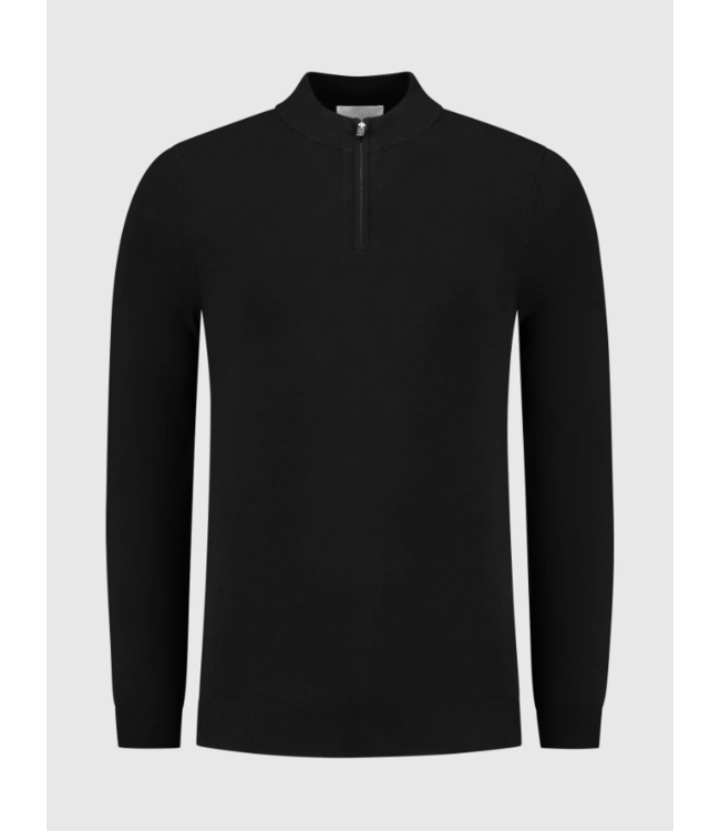 Pure Path Pure Path Hidden Halfzip Knitwear Black 24030811