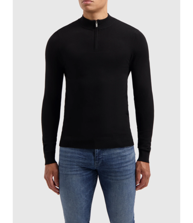 Pure Path Pure Path Hidden Halfzip Knitwear Black 24030811