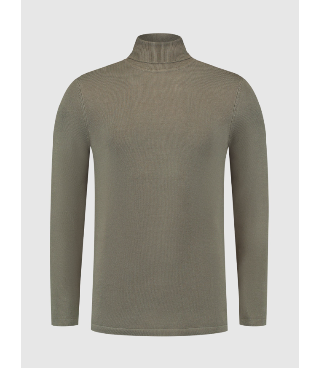 Pure Path Pure Path Essential Knitwear Turtleneck Sweater Army Green 24030802
