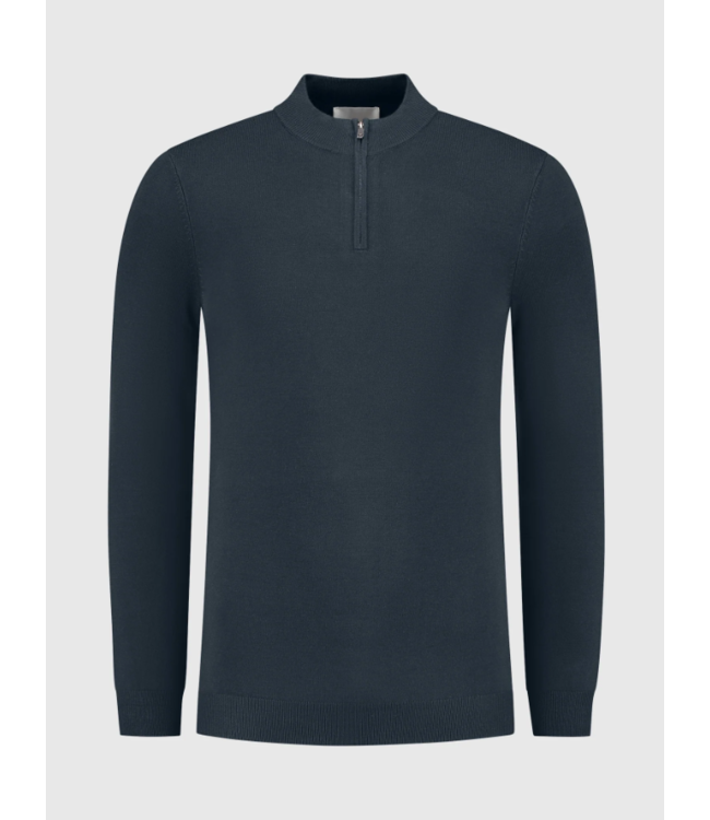 Pure Path Pure Path Essential Knitwear Halfzip Sweater Navy 10815