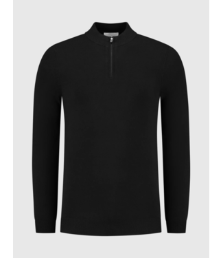 Pure Path Pure Path Essential Knitwear Halfzip Sweater Black 10815