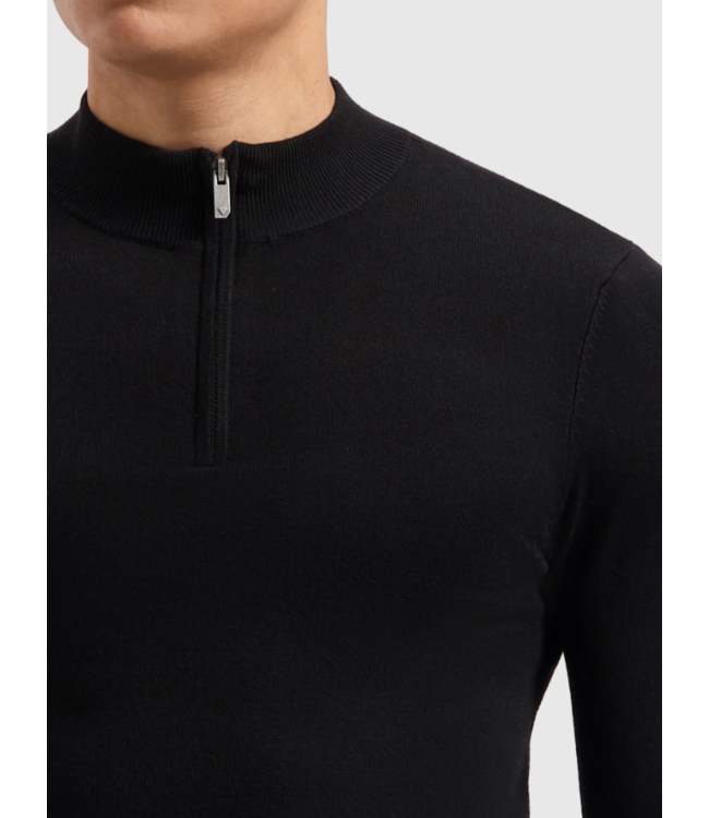 Pure Path Pure Path Essential Knitwear Halfzip Sweater Black 10815