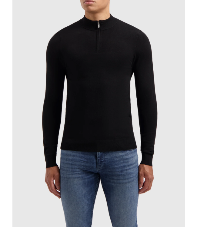 Pure Path Pure Path Essential Knitwear Halfzip Sweater Black 10815