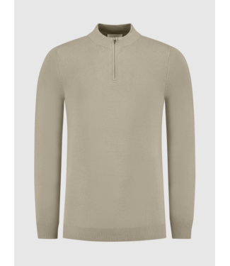 Pure Path Pure Path Essential Knitwear Halfzip Sweater Taupe 10815