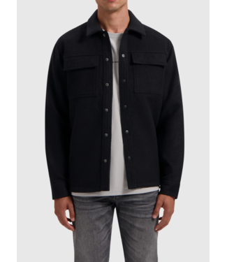 Pure Path Pure Path Flannel Overshirt 02-Black